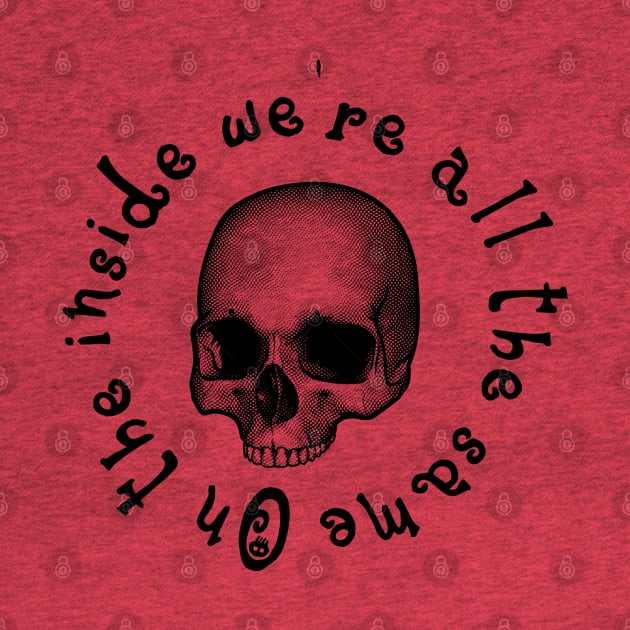 On the inside we are all the same - Black Skull by SalxSal